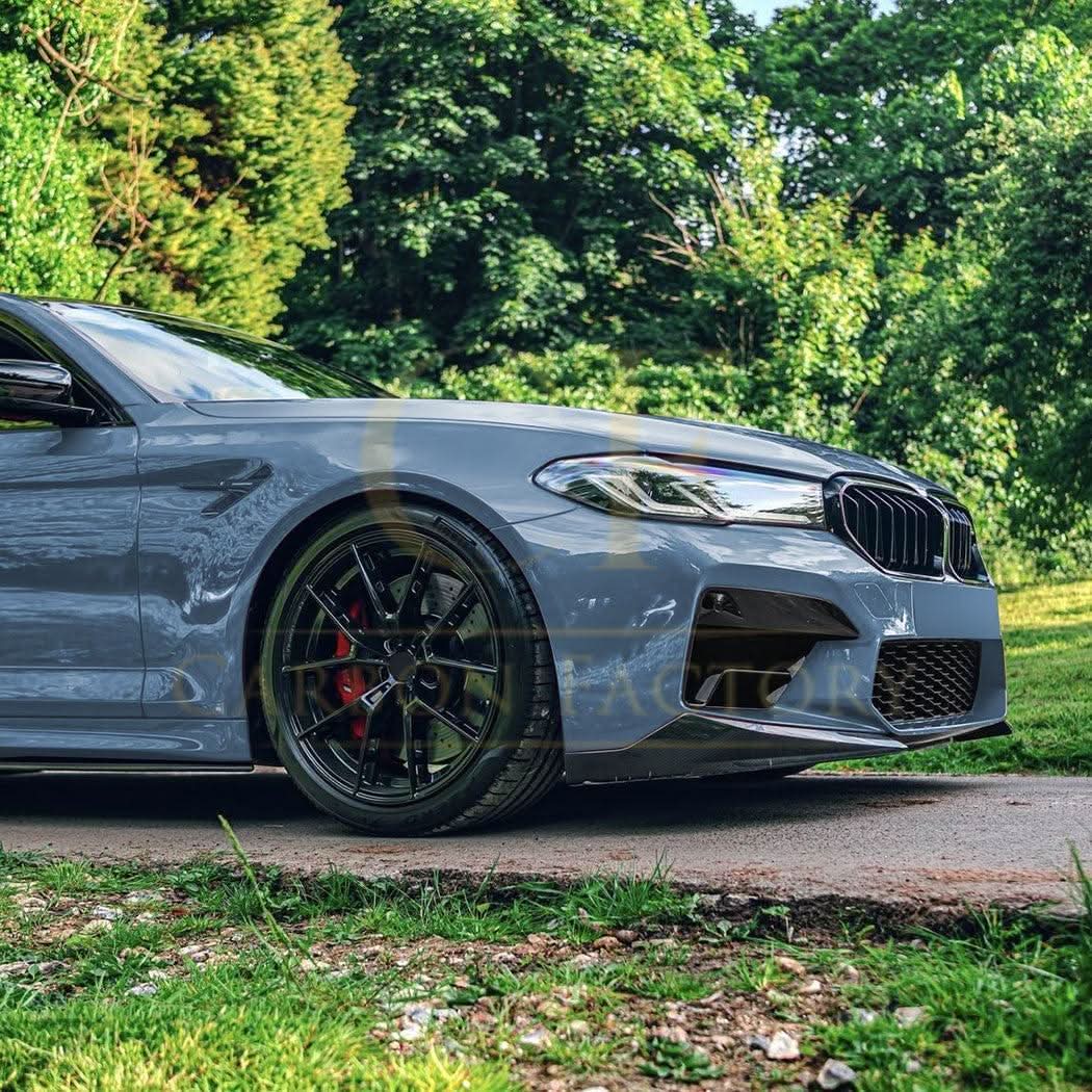 CS Style Gloss Black Front Splitter for BMW F90 M5 21-24 - Carbon Factory