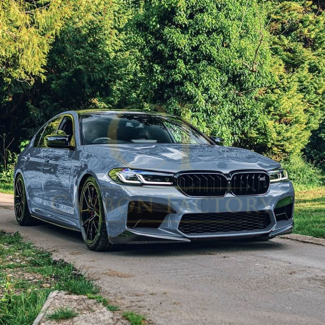 CS Style Gloss Black Front Splitter for BMW F90 M5 21-24 - Carbon Factory