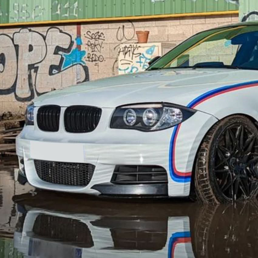 Gloss Black Front Bumper Covers for BMW 1 Series E82 E88 2007-2013 - Carbon Factory