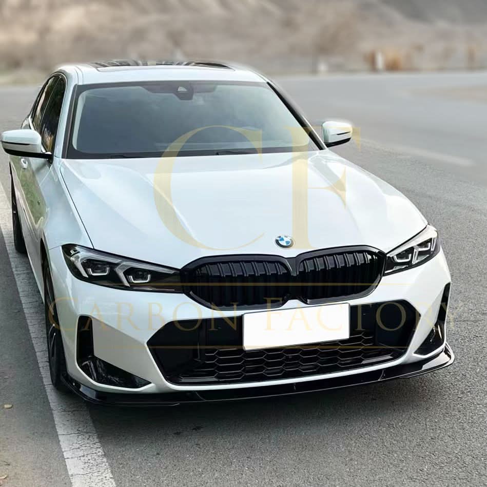 Gloss Black Front Splitter 3 Pieces for BMW 3 Series G20 G21 LCI 23-Present - Carbon Factory