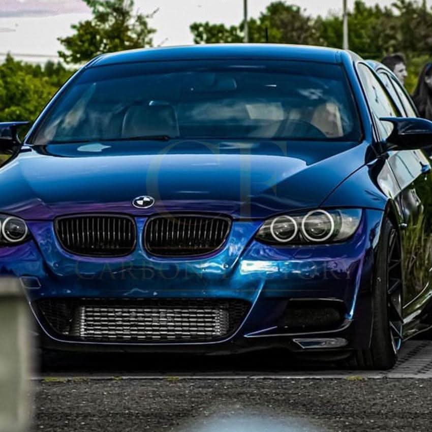 Gloss Black Front Splitter Covers for BMW E92 E93 3 Series Pre-LCI 05-08 - Carbon Factory
