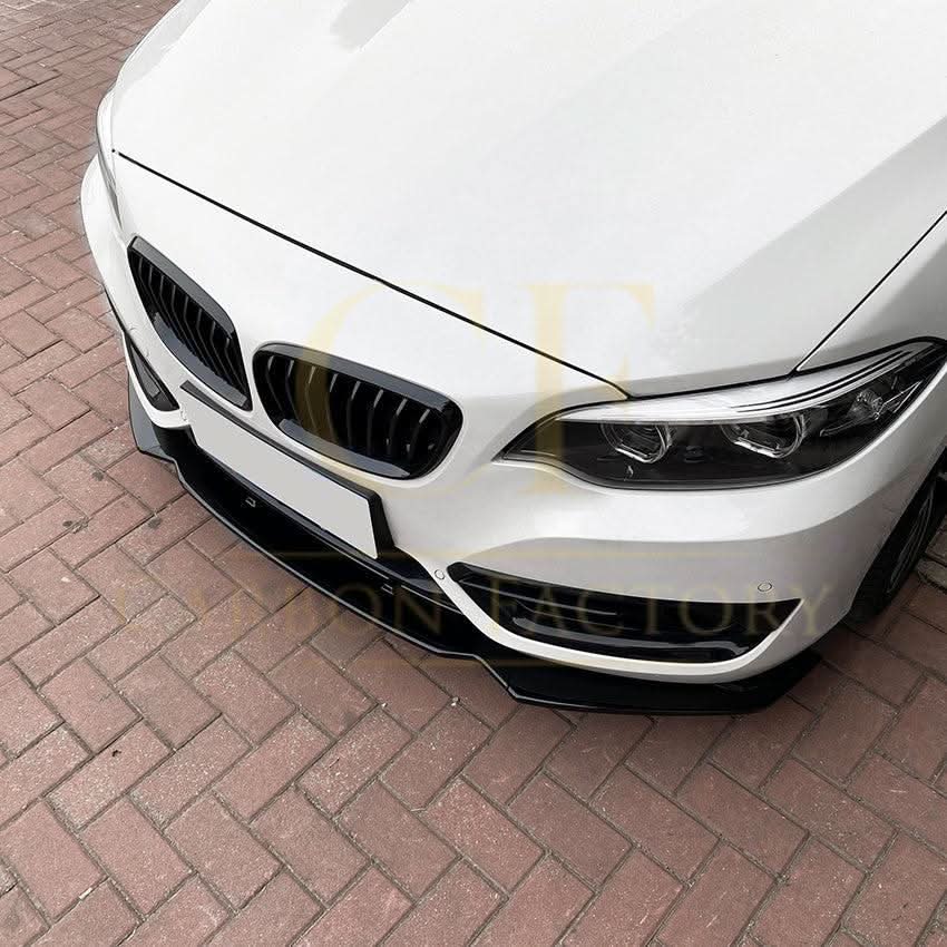 Gloss Black Front Splitter for BMW F22 F23 2 Series Non M Sport 14-20 - Carbon Factory