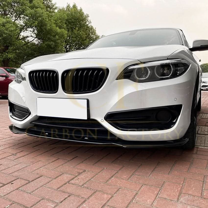 Gloss Black Front Splitter for BMW F22 F23 2 Series Non M Sport 14-20 - Carbon Factory