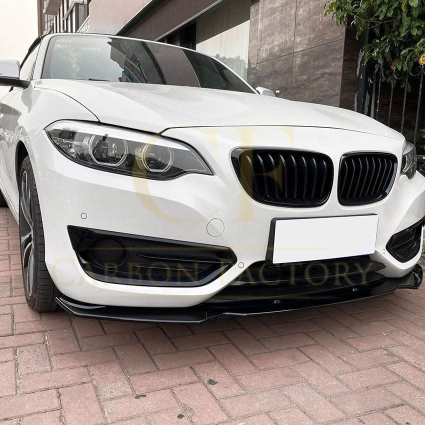 Gloss Black Front Splitter for BMW F22 F23 2 Series Non M Sport 14-20 - Carbon Factory