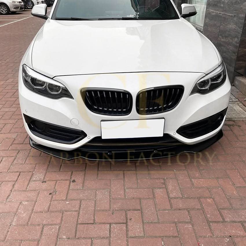 Gloss Black Front Splitter for BMW F22 F23 2 Series Non M Sport 14-20 - Carbon Factory