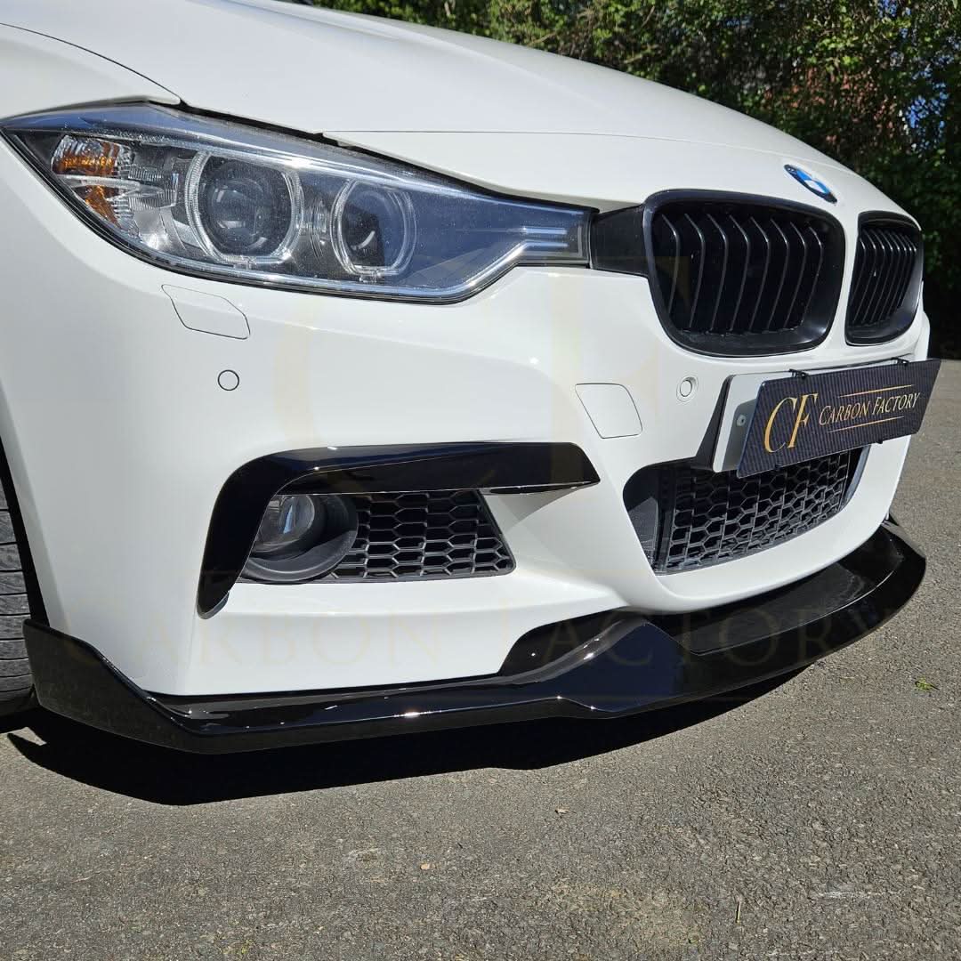 MAD Style Gloss Black Front Splitter for BMW F30 F31 3 Series M Sport 12-19 - Carbon Factory