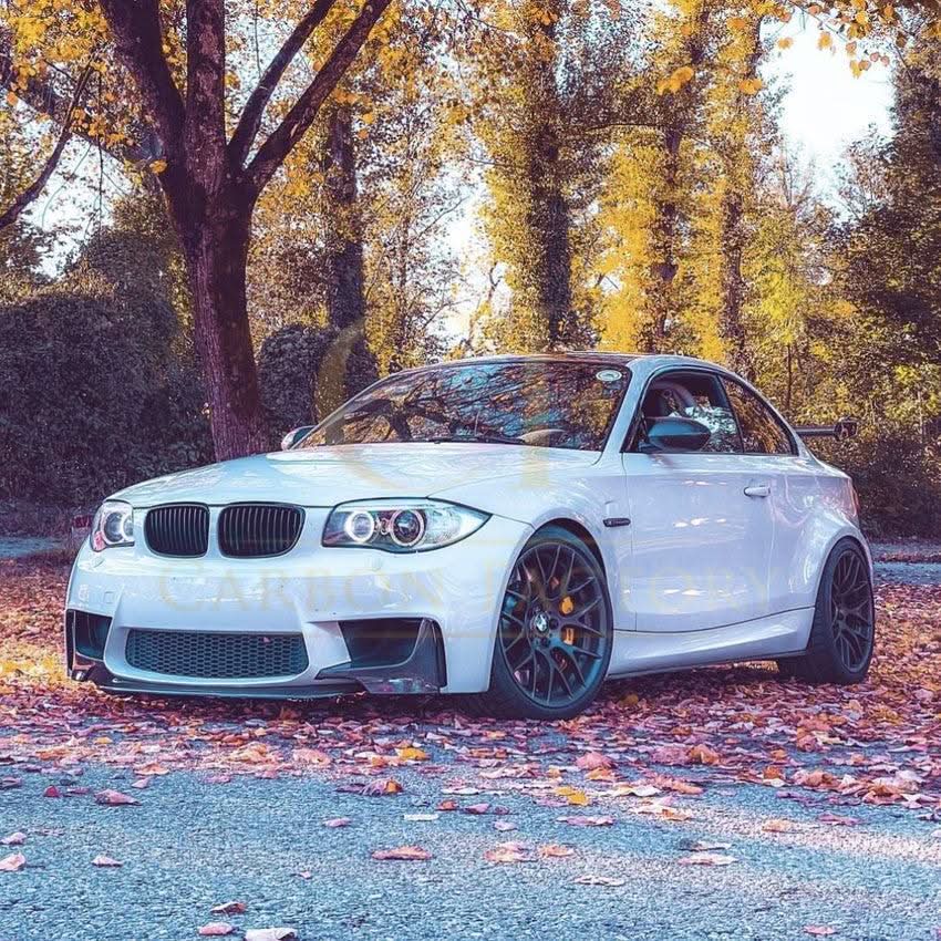 MP Style Gloss Black Front Bumper Trims for BMW 1 Series E82 1M 2007-2013 - Carbon Factory