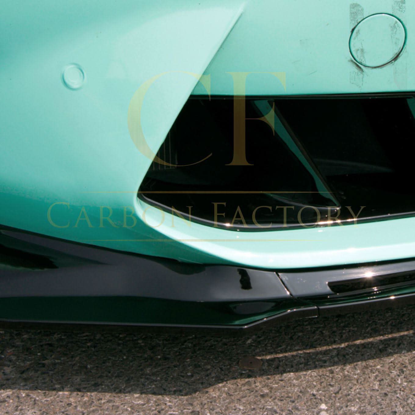 MP Style Gloss Black Front Splitter 3 Pieces for BMW G80 M3 G82 G83 M4 21-Present - Carbon Factory