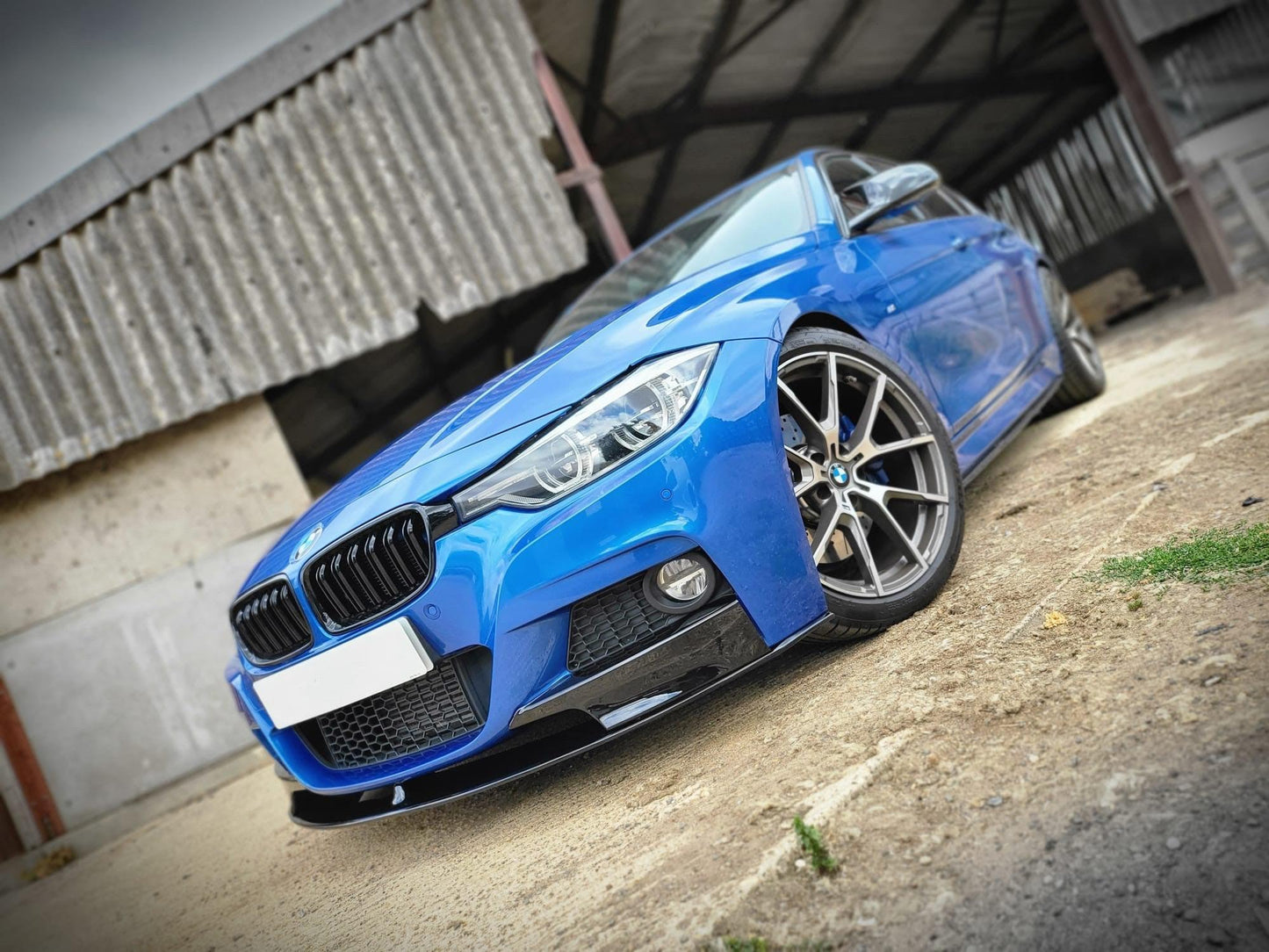 MP Style Gloss Black Front Splitter Bottom Piece for BMW F30 F31 3 Series M Sport 12-19 - Carbon Factory