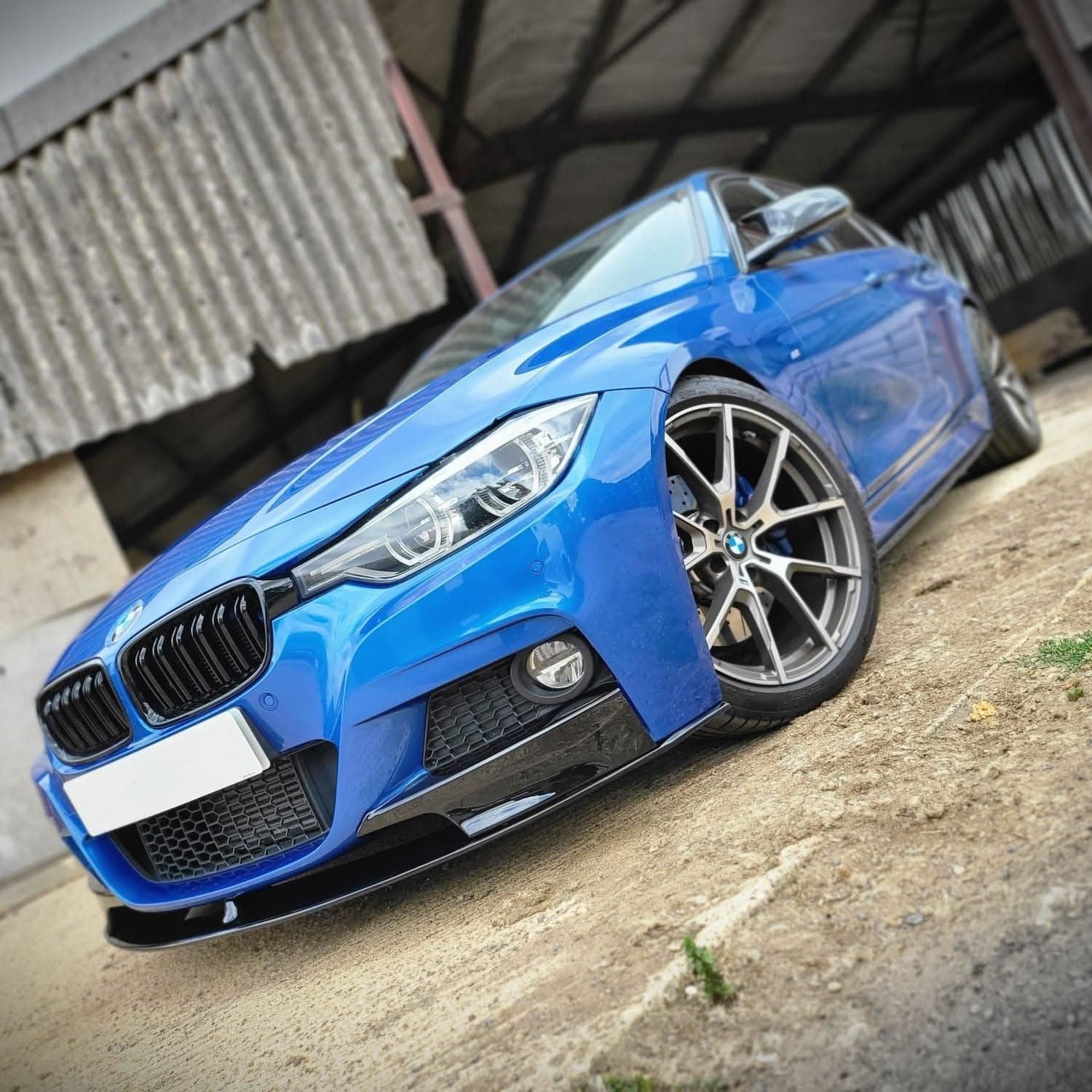 MP Style Gloss Black Front Splitter Bottom Piece for BMW F30 F31 3 Series M Sport 12-19 - Carbon Factory