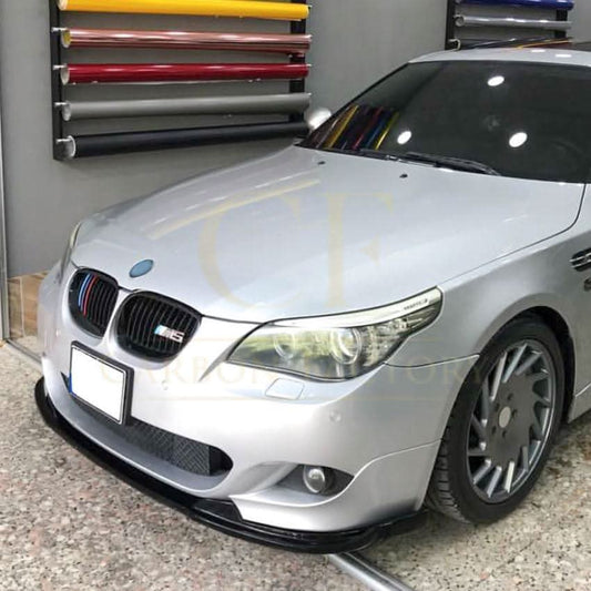 Carbon Factory MP Style Gloss Black Front Splitter for BMW E60 E61 5 Series Standard Model 05-10 - Carbon Factory