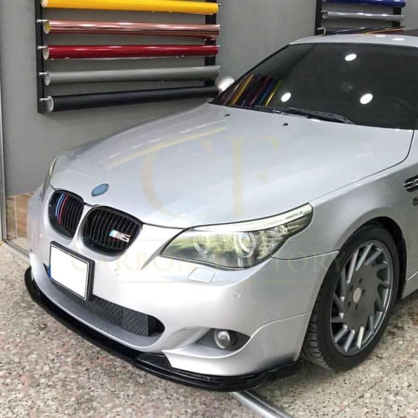 MP Style Gloss Black Front Splitter for BMW E60 E61 5 Series Standard Model 05-10 - Carbon Factory