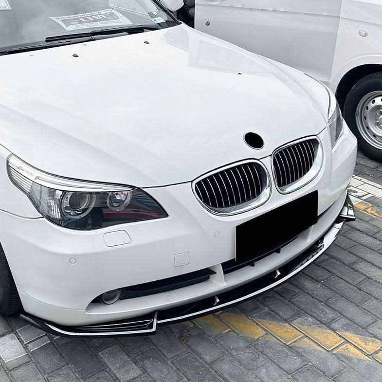 MP Style Gloss Black Front Splitter for BMW E60 E61 5 Series Pre LCI 05-07 - Carbon Factory