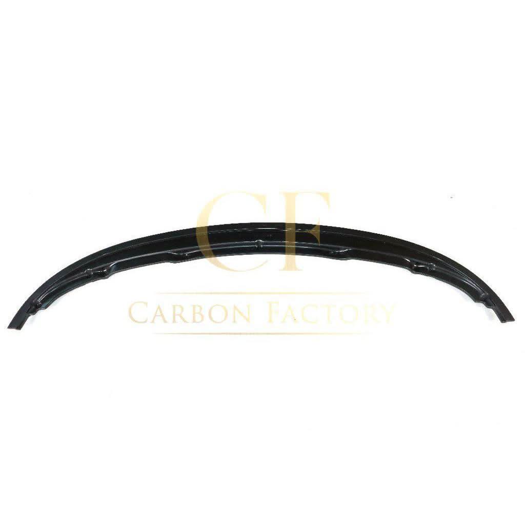 Gloss black MP Style front splitter for BMW E90 3 Series LCI from 2009 to 2013, shown installed on the vehicle's front bumper.