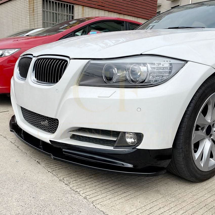 MP Style Gloss Black Front Splitter for BMW E90 E91 3 Series LCI Standard model 09-13 - Carbon Factory