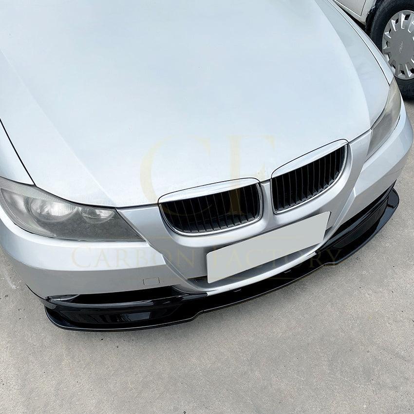 MP Style Gloss Black Front Splitter for BMW E90 E91 3 Series Pre-LCI Standard model 05-08 - Carbon Factory