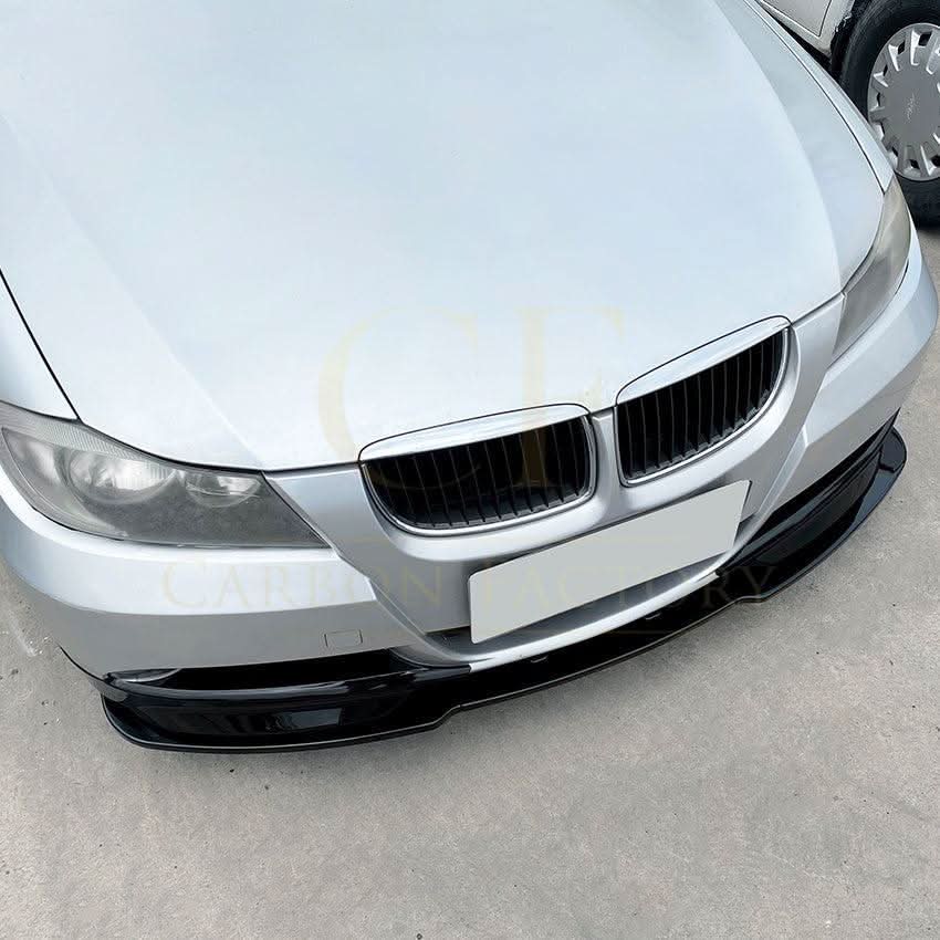 MP Style Gloss Black Front Splitter for BMW E90 E91 3 Series Pre-LCI Standard model 05-08 - Carbon Factory
