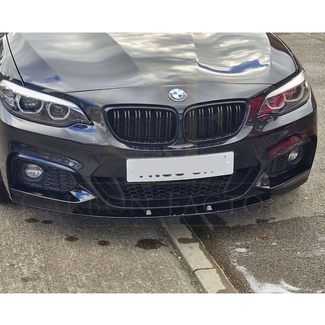 MP Style Gloss Black Front Splitter for BMW F22 2 Series M Sport 14-Present - Carbon Factory