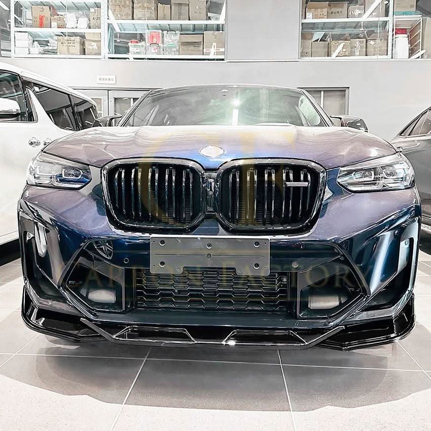 MP Style Gloss Black Front Splitter for BMW F97 X3M F98 X4M LCI 22-24 - Carbon Factory