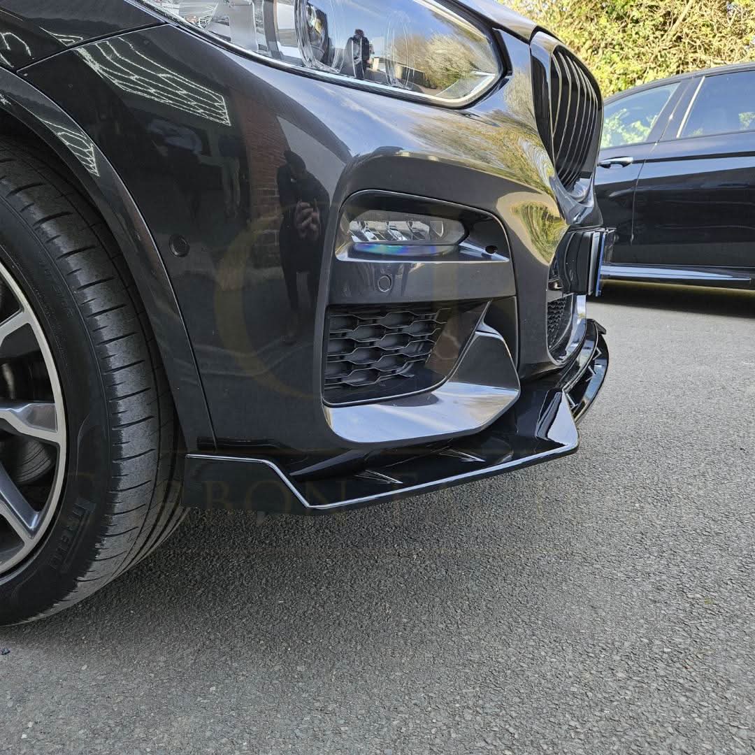 MP Style Gloss Black Front Splitter for BMW G01 X3 G02 X4 Pre-LCI 18-21 - Carbon Factory