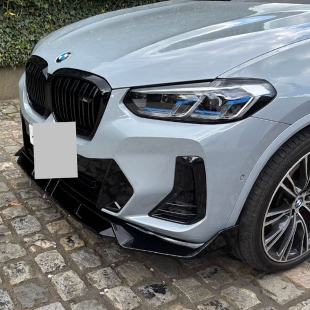 MP Style Gloss Black Front Splitter for BMW G01 X3 IX3 G02 X4 LCI 22-24 - Carbon Factory