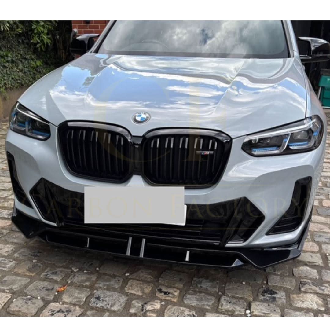 MP Style Gloss Black Front Splitter for BMW G01 X3 IX3 G02 X4 LCI 22-24 - Carbon Factory