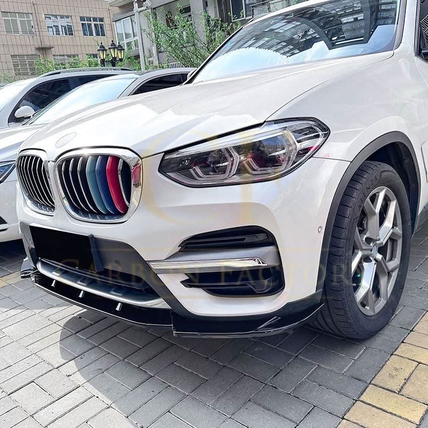 MP Style Gloss Black Front Splitter for BMW G01 X3 Pre-LCI Non M Sport 18-21 - Carbon Factory