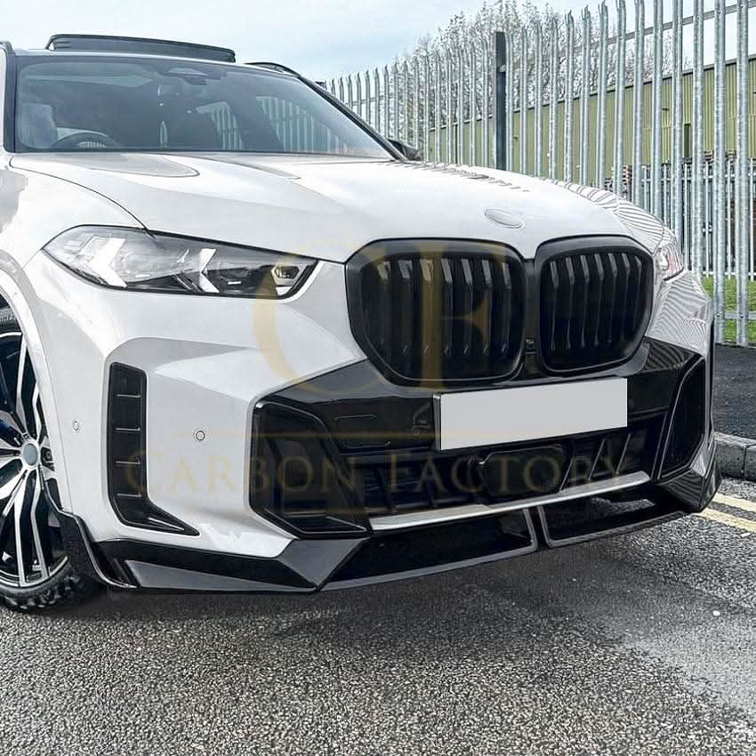 MP Style Gloss Black Front Splitter for BMW G05 X5 LCI 23-Present - Carbon Factory