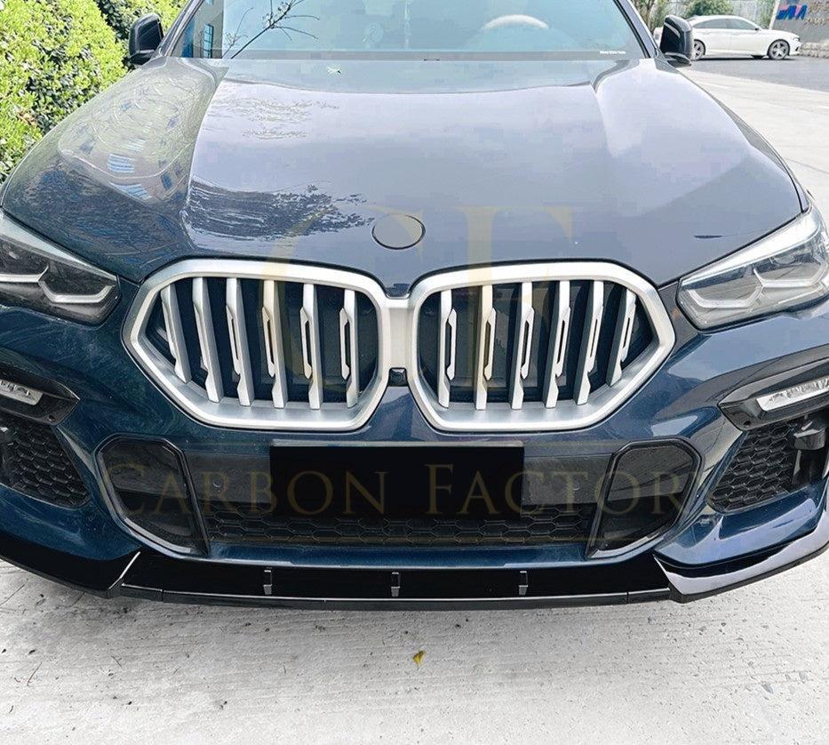 MP Style Gloss Black Front Splitter for BMW G06 X6 Pre-LCI 19-22 - Carbon Factory