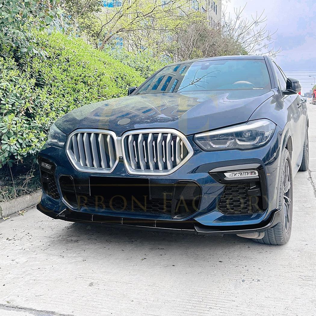 MP Style Gloss Black Front Splitter for BMW G06 X6 Pre-LCI 19-22 - Carbon Factory