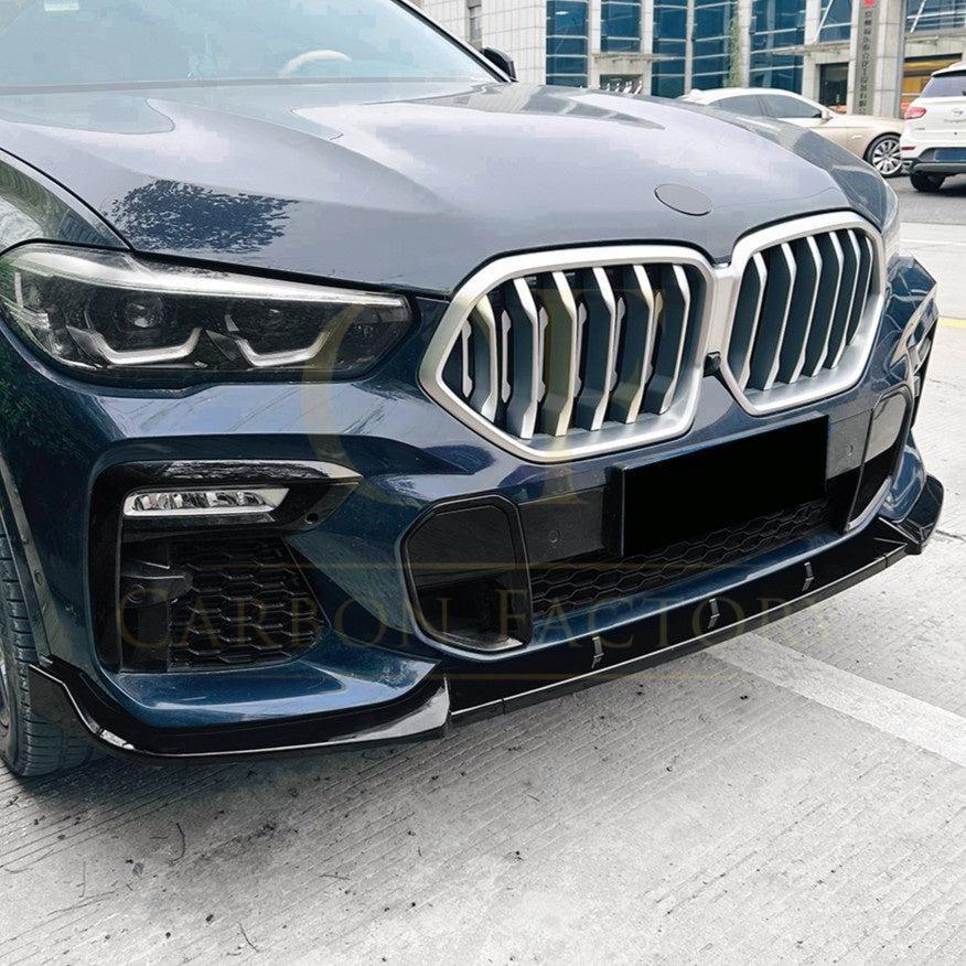 MP Style Gloss Black Front Splitter for BMW G06 X6 Pre-LCI 19-22 - Carbon Factory