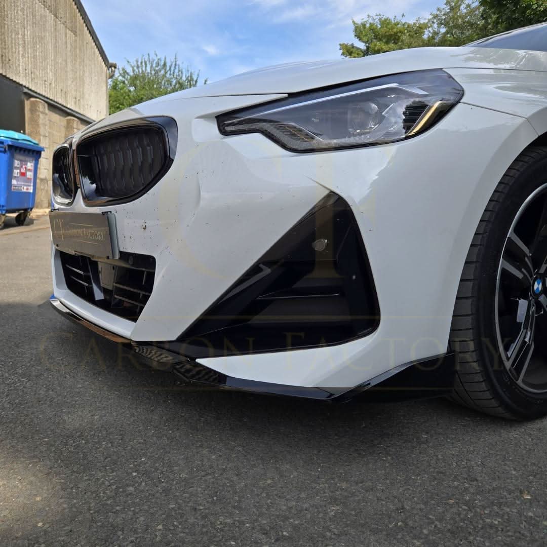 MP Style Gloss Black Front Splitter for BMW G42 2 Series Coupe 21-Present - Carbon Factory