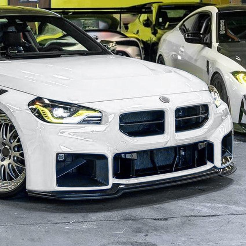 MP Style Gloss Black Front Splitter for BMW G87 M2 23-Present - Carbon Factory