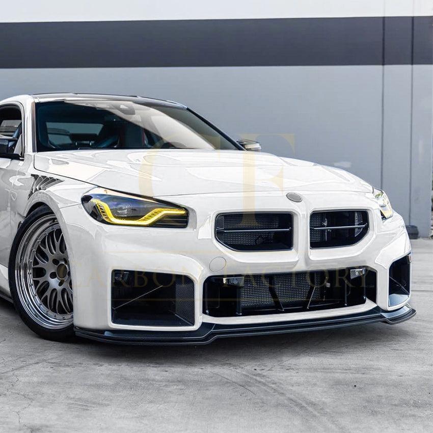 MP Style Gloss Black Front Splitter for BMW G87 M2 23-Present - Carbon Factory