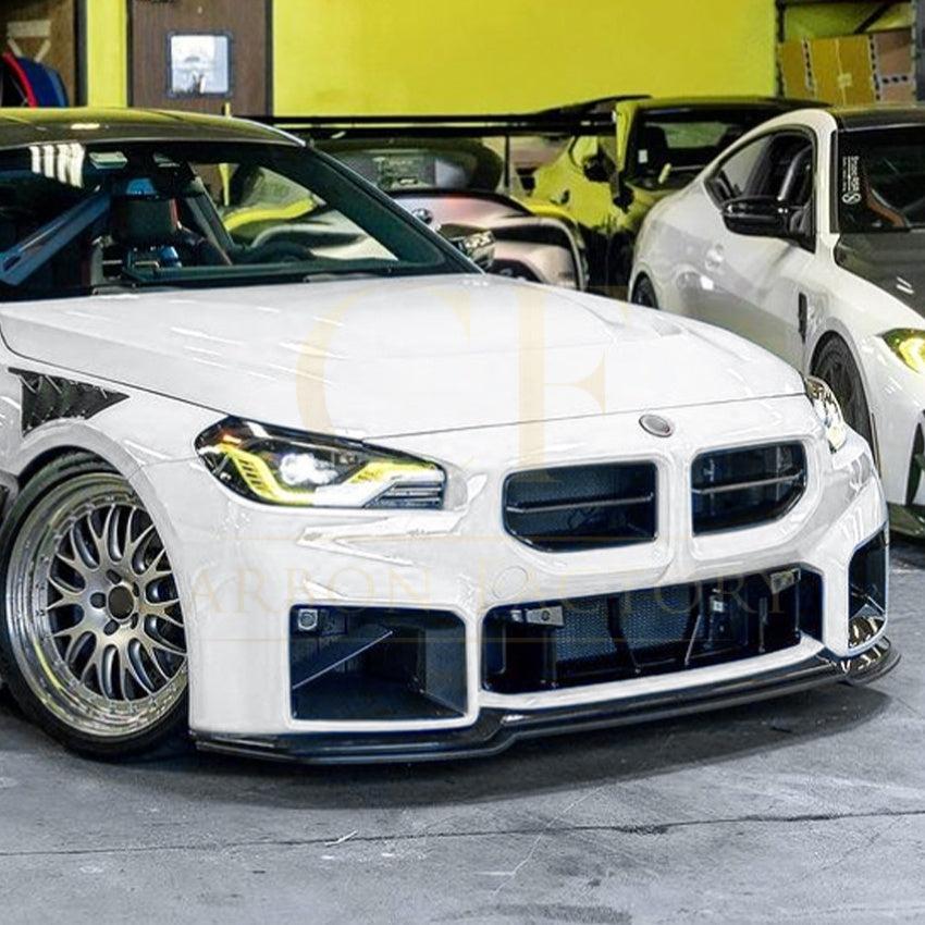 MP Style Gloss Black Front Splitter for BMW G87 M2 23-Present - Carbon Factory