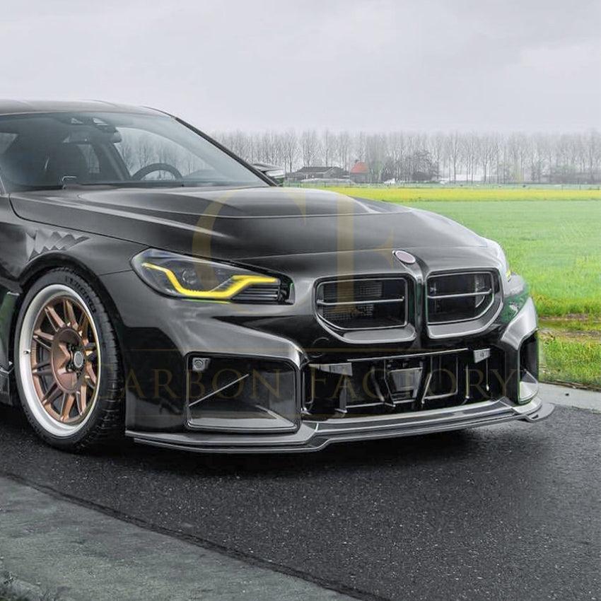 MP Style Gloss Black Front Splitter for BMW G87 M2 23-Present - Carbon Factory