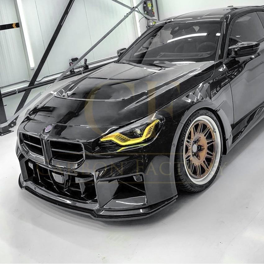 MP Style Gloss Black Front Splitter for BMW G87 M2 23-Present - Carbon Factory