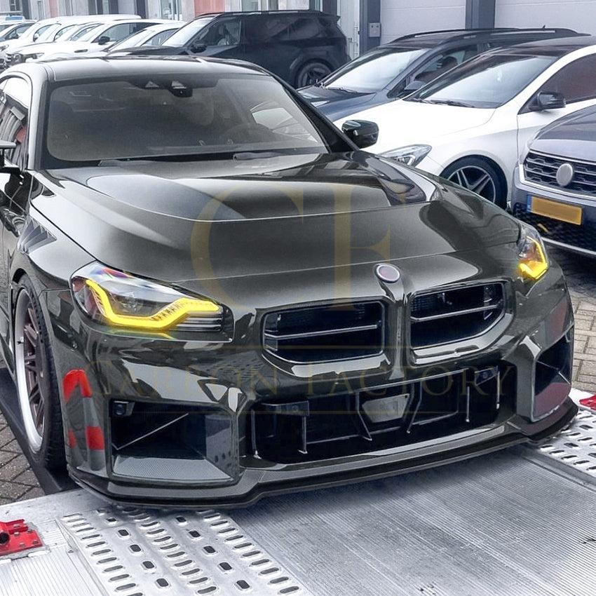 MP Style Gloss Black Front Splitter for BMW G87 M2 23-Present - Carbon Factory
