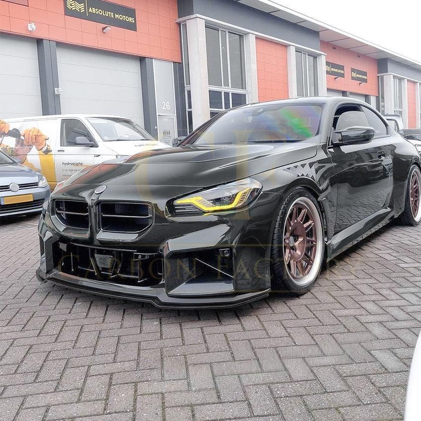MP Style Gloss Black Front Splitter for BMW G87 M2 23-Present - Carbon Factory