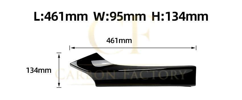 MP Style Gloss Black Front Splitter Upper Pieces for BMW F22 F23 2 Series 14-20 - Carbon Factory