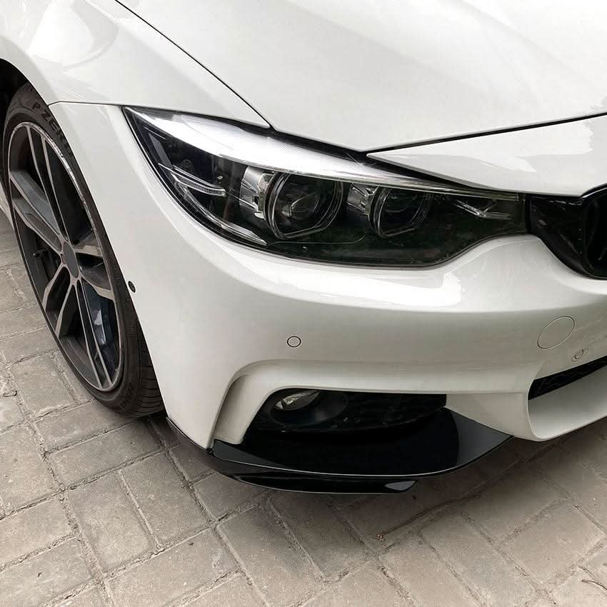 MP Style Gloss Black Front Splitter Upper Pieces for BMW F32 F33 F36 4 Series 14-20 - Carbon Factory