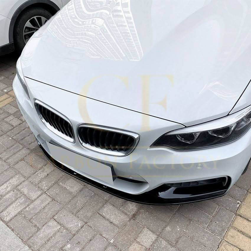 MP4 Style Gloss Black Front Splitter for BMW F22 F23 2 Series 14-20 - Carbon Factory