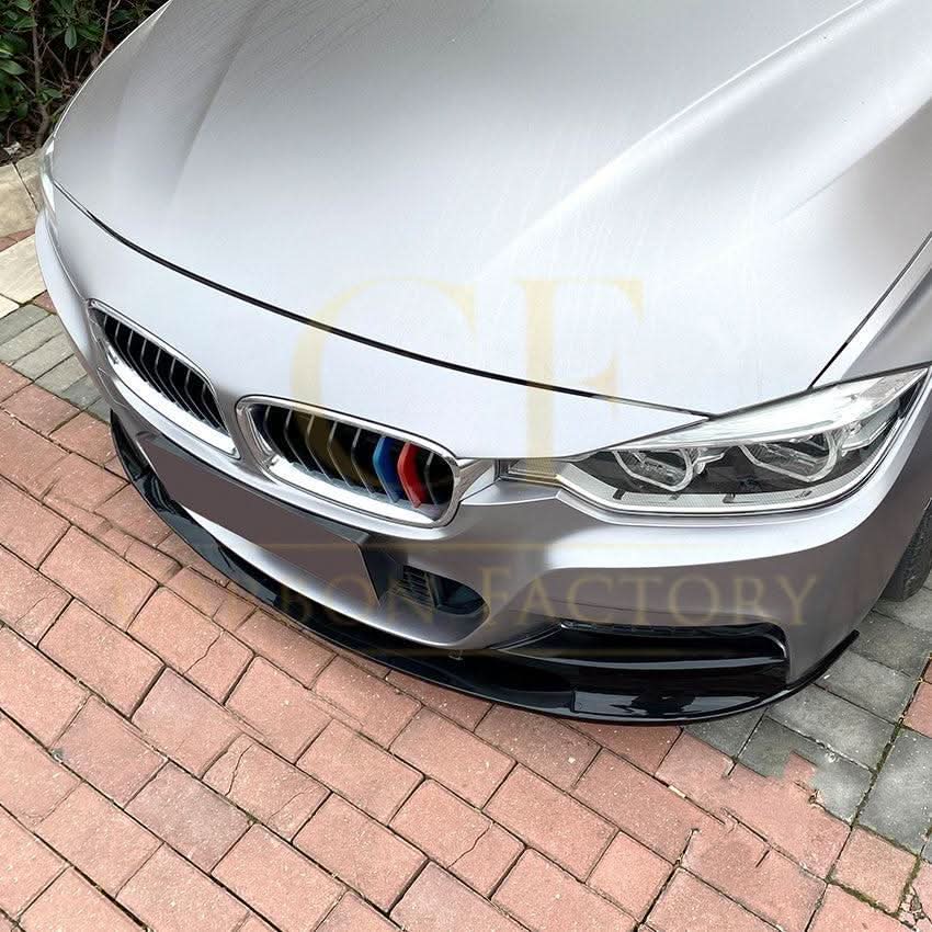 MP4 Style Gloss Black Front Splitter for BMW F30 F31 3 Series 12-19 - Carbon Factory