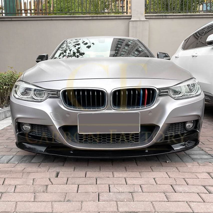 MP4 Style Gloss Black Front Splitter for BMW F30 F31 3 Series 12-19 - Carbon Factory