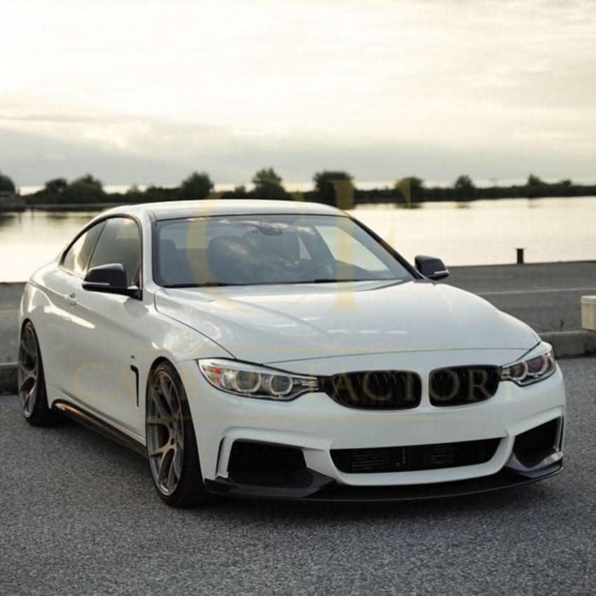 MP4 Style Gloss Black Front Splitter for BMW F32 F33 F36 4 Series 14-20 - Carbon Factory
