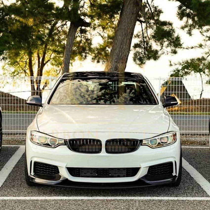 MP4 Style Gloss Black Front Splitter for BMW F32 F33 F36 4 Series 14-20 - Carbon Factory