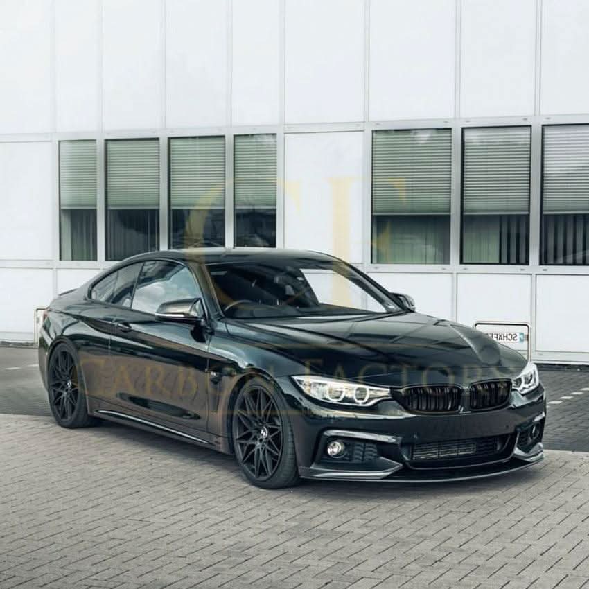 MP4 Style Gloss Black Front Splitter for BMW F32 F33 F36 4 Series 14-20 - Carbon Factory