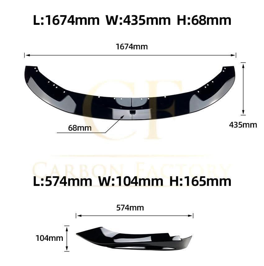 MP4 Style Gloss Black Front Splitter for BMW F32 F33 F36 4 Series 14-20 - Carbon Factory