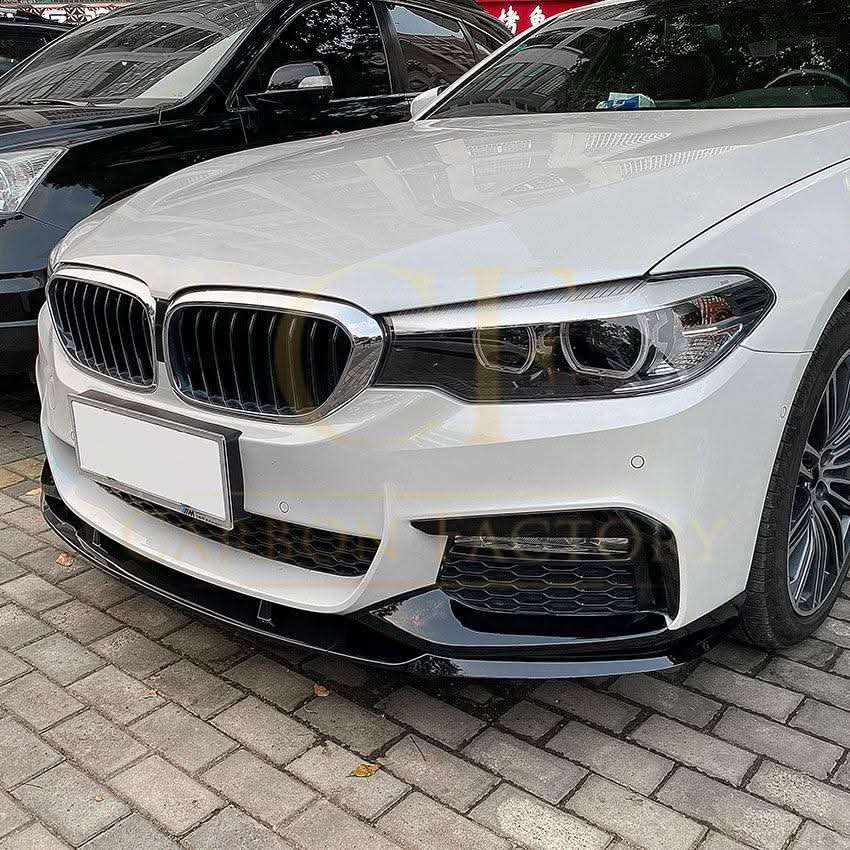 MP4 Style Gloss Black Front Splitter for BMW G30 G31 5 Series Pre-LCI 17-20 - Carbon Factory
