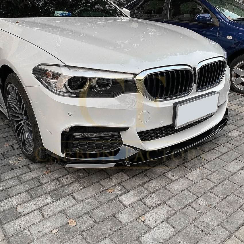 MP4 Style Gloss Black Front Splitter for BMW G30 G31 5 Series Pre-LCI 17-20 - Carbon Factory